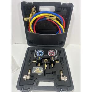 Lichamp HVAC Gauges‎ with Hoses, AC Manifold Gauge Set R134A R410A R404A R22...